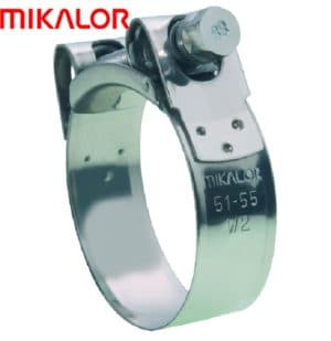 5 X Mikalor 25-40mm Stainless W2 Worm Drive Hose Clip