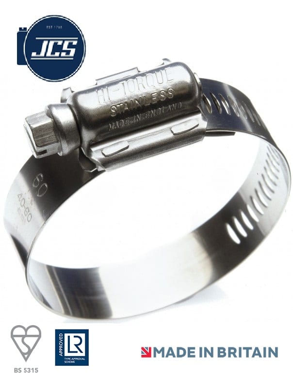 JCS Hi-Grip zinc plated hose clips BS5315 sizes start at 9.5-12mm upto 390-420mm 