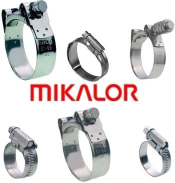 5 x 20mm MIKALOR Constant Tension Steel Spring Band Hose Clamp Clips Silicone UK 