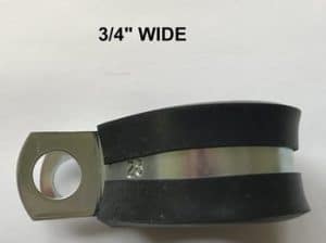 Wide Band Rubber Lined P Clips 3/4"-0