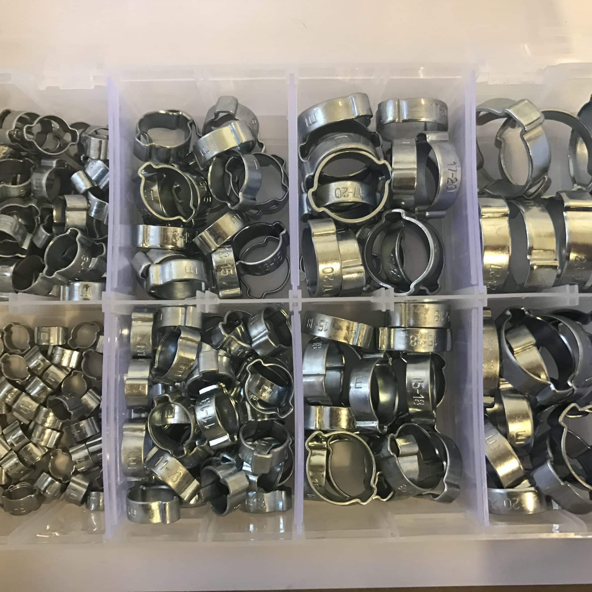 10 Set 17-20MM Double Ear Clips,O CLAMP,ZINC Plated Steel,10 - View #9