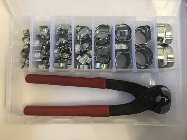 Double Ear O Clip Kit (Universal) Mild steel zinc plated-0