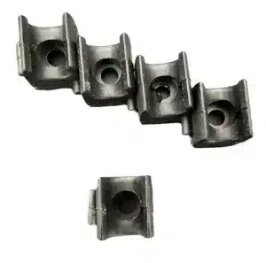 Nylon open pipe clips - black